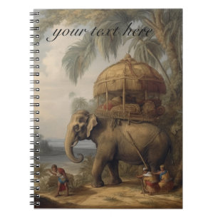 Carnet Éléphant Impérial Personnalisé & Howdah Royal
