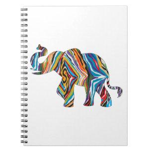 Carnet éléphant psychédélique