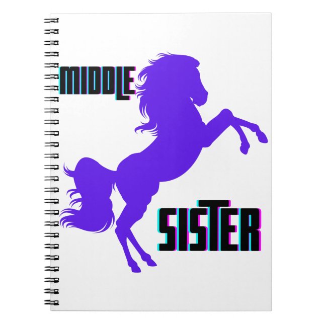 Carnet Élevage de poney violet de la sœur moyenne (Devant)