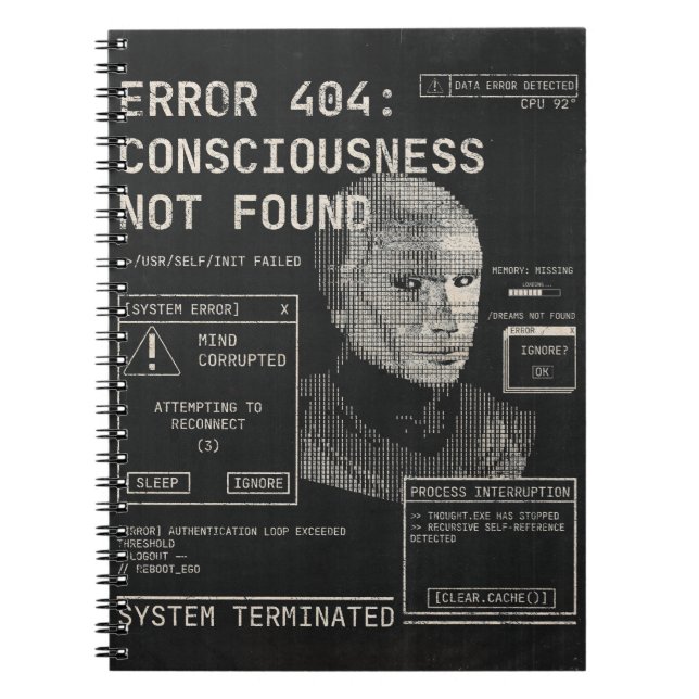 Carnet Éliminé - Desgin Techno-Brutalist Streetwear (Devant)