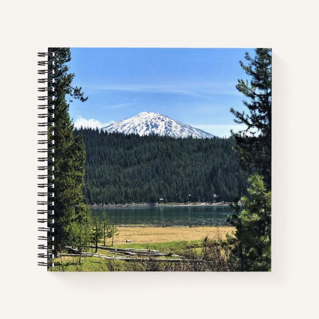 Carnet Elk Lake with Mount Bachelor (Devant)