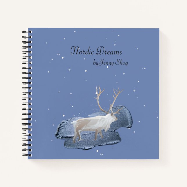 Carnet Elk neige Dusty Bleu (Devant)
