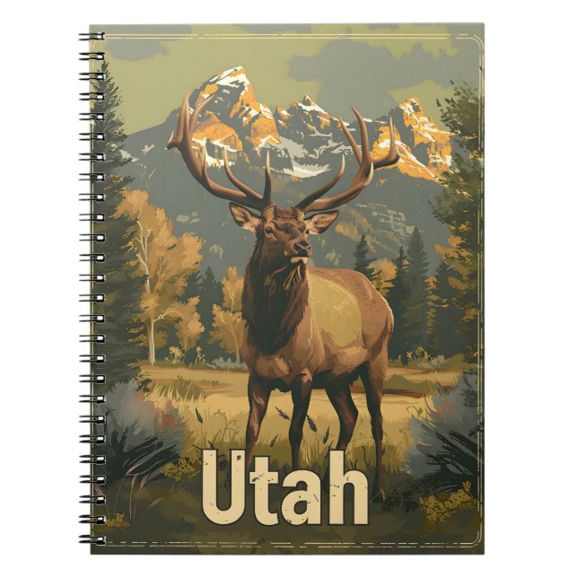 Carnet Elk Utah vintage (Devant)