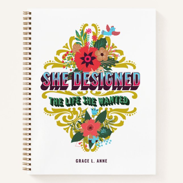 Carnet Elle A Conçu La Vie Qu'Elle Recherchée (Devant)