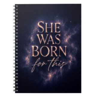 Carnet Elle Est Née Pour Cela - Citation Dark Aesthetic