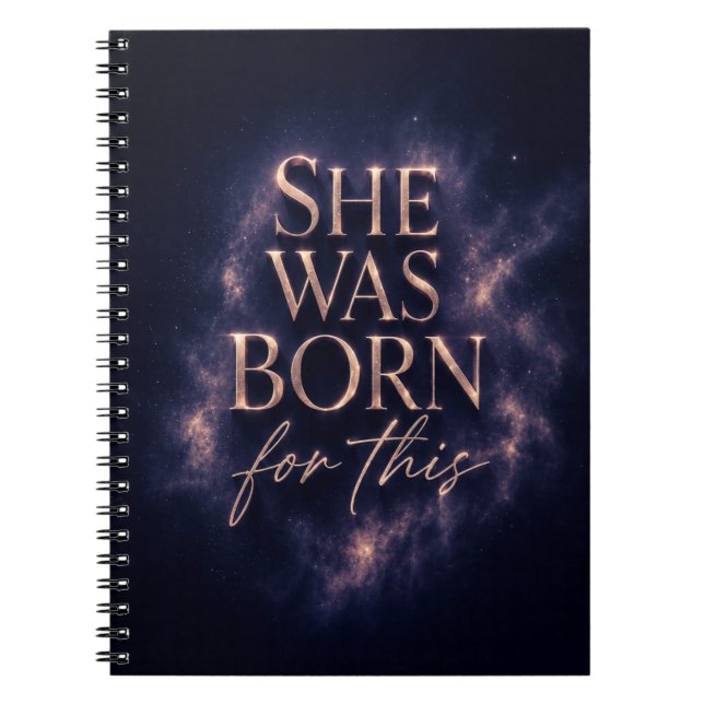 Carnet Elle Est Née Pour Cela - Citation Dark Aesthetic (Devant)