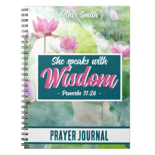 Carnet Elle parle avec la sagesse Verse Floral Custom Jou