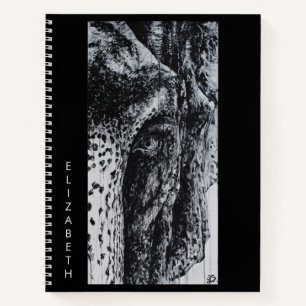 Carnet Ellie l'éléphant unique Portrait animal sauvage Ar