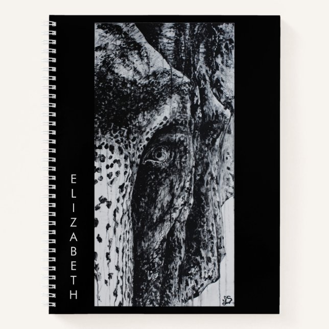 Carnet Ellie l'éléphant unique Portrait animal sauvage Ar (Devant)