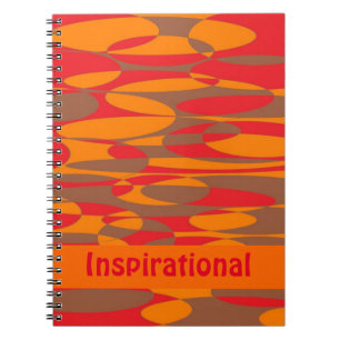 Carnet Elliptiques orange, rouge et Brown