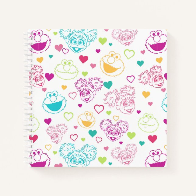 Carnet Elmo & Abby Cadabby Valentine Hearts Motif (Devant)