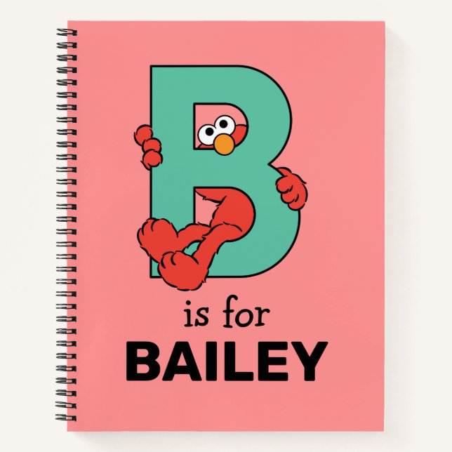 Carnet Elmo Alphabet | B Turquoise (Devant)