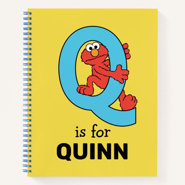 Carnet Elmo Alphabet | Bleu Q (Devant)