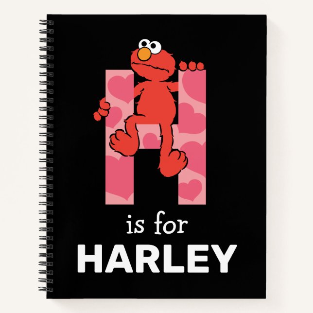Carnet Elmo Alphabet | Coeurs H (Devant)