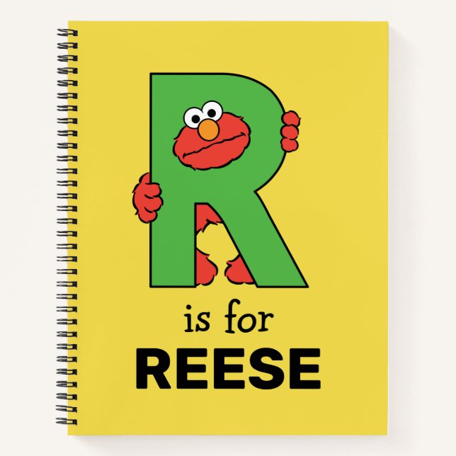 Carnet Elmo Alphabet | R Vert (Devant)