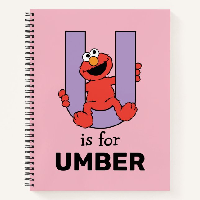 Carnet Elmo Alphabet | U violet (Devant)