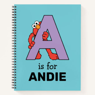 Carnet Elmo Alphabet Un violet