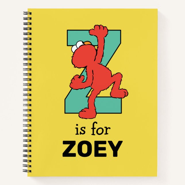Carnet Elmo Alphabet | Z Turquoise (Devant)