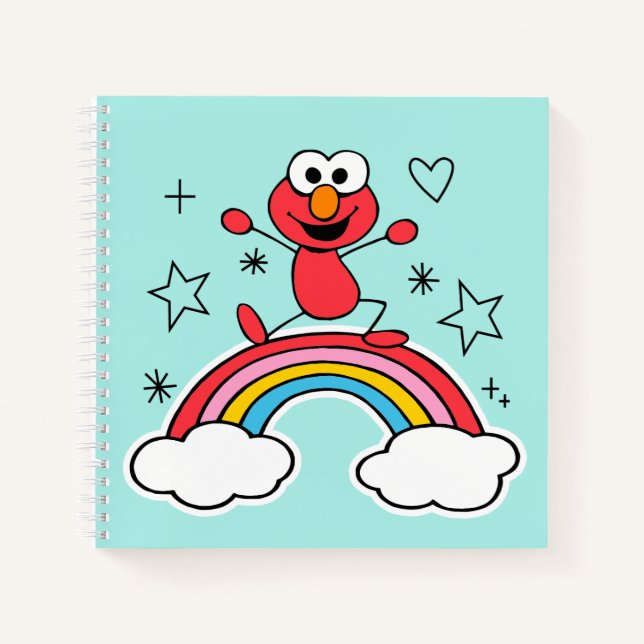 Carnet Elmo Rainbow Doodley Graphic (Devant)