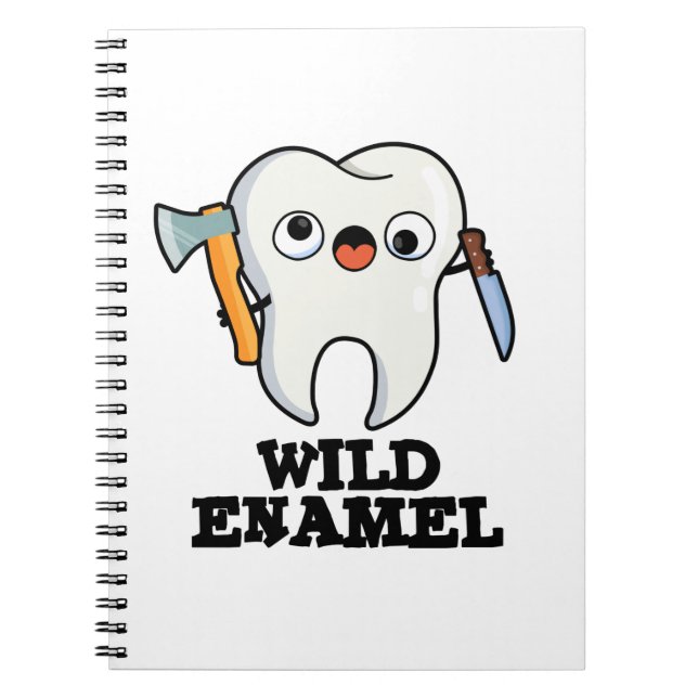 Carnet Émail sauvage mignonne Animal Dent Pun (Devant)
