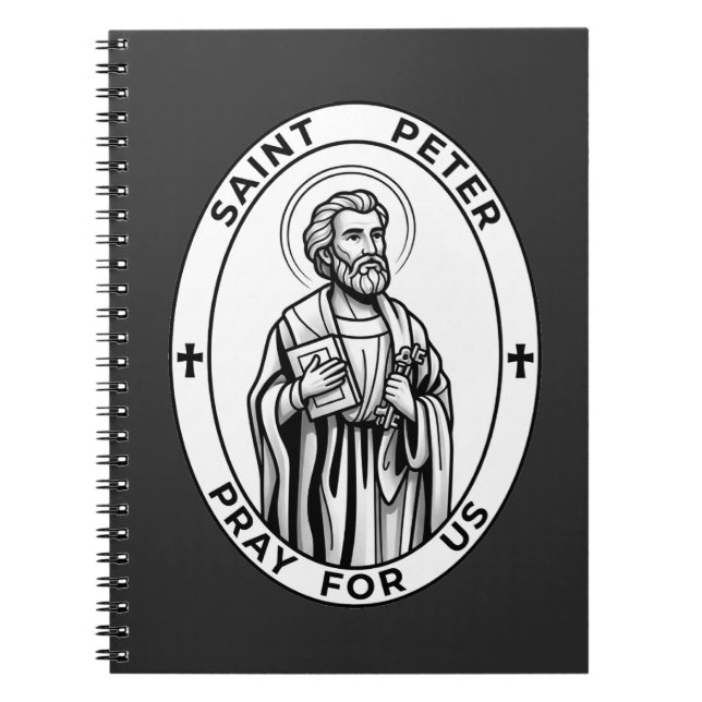 Carnet Emblème catholique Saint Pierre l'Apôtre Foi (Devant)