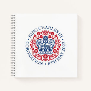 Carnet Emblème de couronnement du roi Charles III, souven