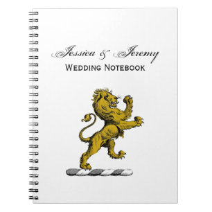 Carnet Emblème de crête de lion debout héraldique C