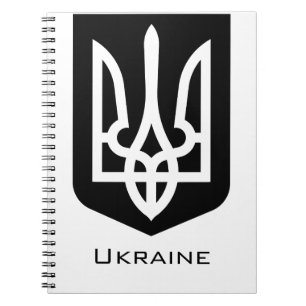 Carnet Emblème graphique contemporain Tryzub de l'Ukraine