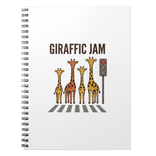 Carnet Embouteillage giraffic Drôle de girafe traversant  (Devant)