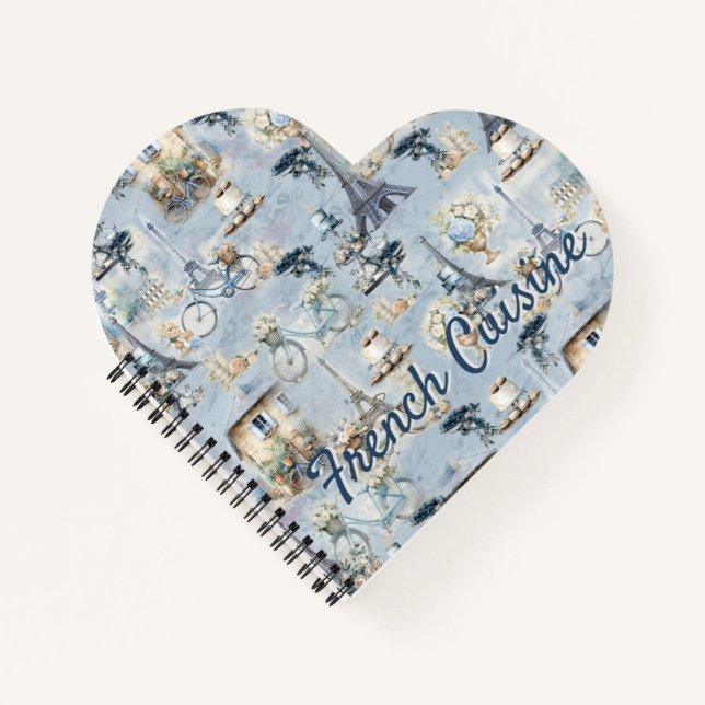 Carnet Embrassez le pays français en bleu pâle raffiné (Devant)