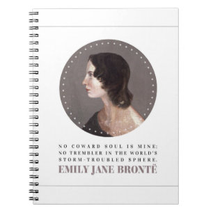 Carnet Emily Bronte Portrait et Citation - Pas d'Âme Cowa