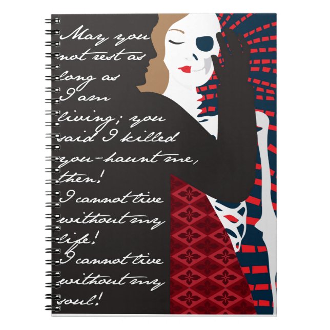 Carnet Emily Bronte/souffler la conception de cadeau de (Devant)