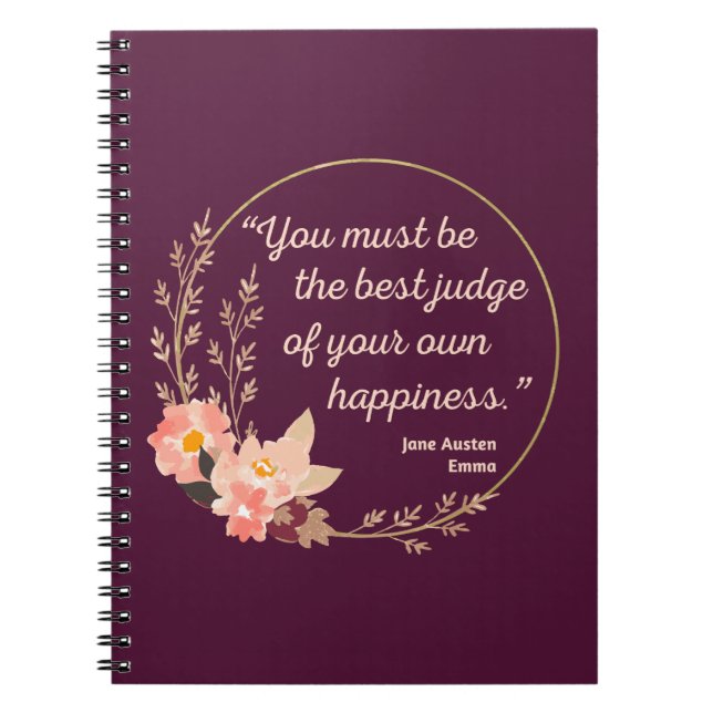 Carnet Emma By Jane Austen Citation I - Style mignon (Devant)