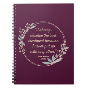 Carnet Emma By Jane Austen Citation II - Style mignon