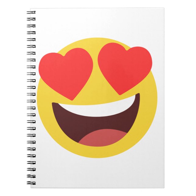 Carnet Emoji des yeux du coeur (Devant)