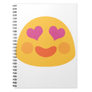Carnet Emoji des yeux du coeur