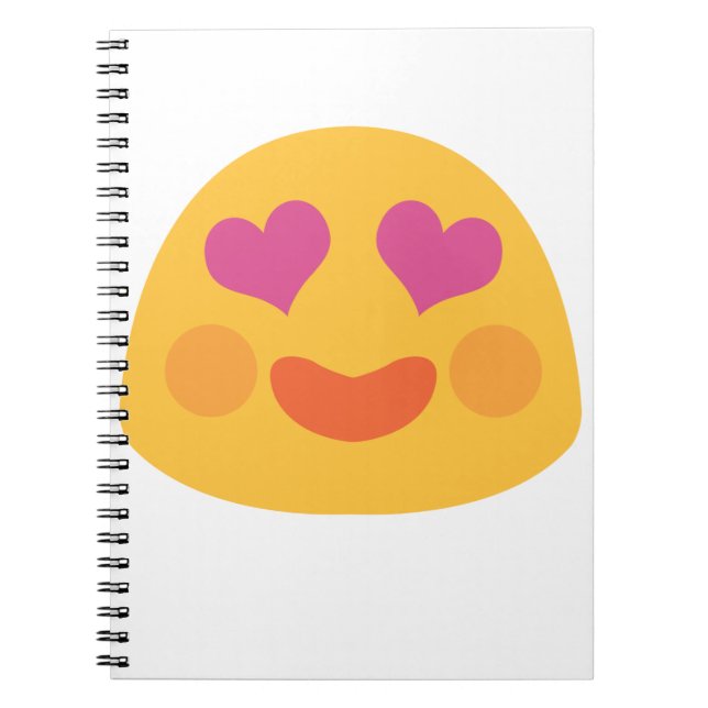 Carnet Emoji des yeux du coeur (Devant)