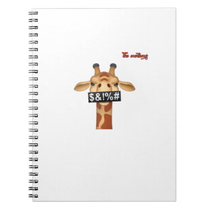 Carnet emoji insulter le visage de girafe en colère