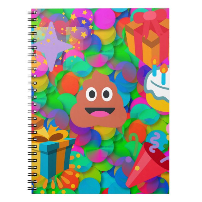 Carnet emoji joyeux pod'anniversaire (Devant)