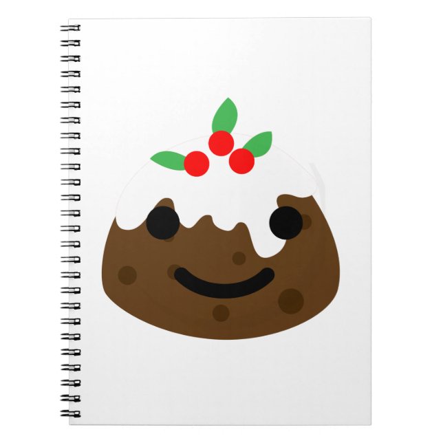 Carnet emoji pudding de Noël (Devant)