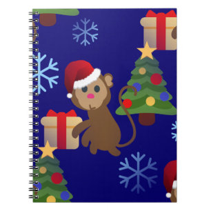 Carnet Émotion de singe de père Noël