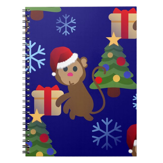 Carnet Émotion de singe de père Noël (Devant)
