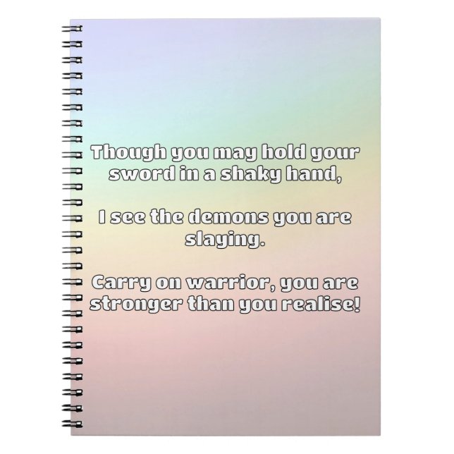 Carnet Empath Warrior Citation positive Encouragement (Devant)