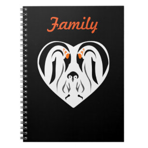Carnet Empereur Penguin Famille Amour Coeur