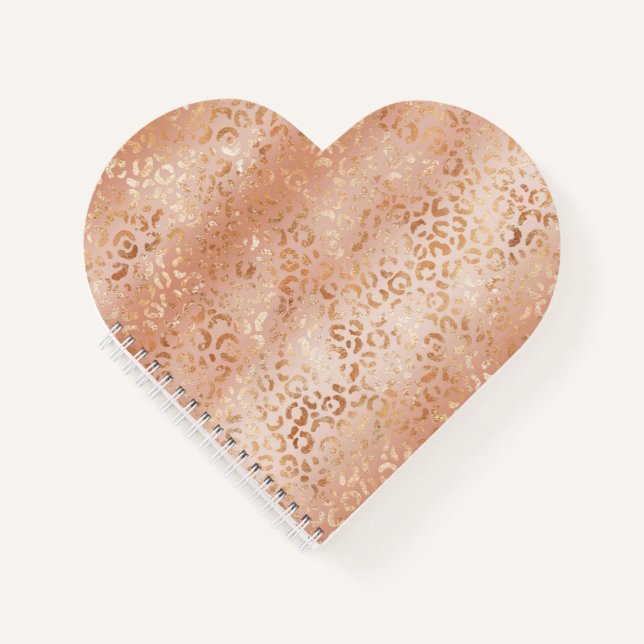 Carnet Empreinte de léopard Blush du Rose Peach crémeux (Devant)