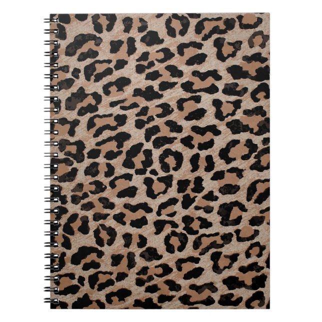 Carnet empreinte de léopard cheetah (Devant)