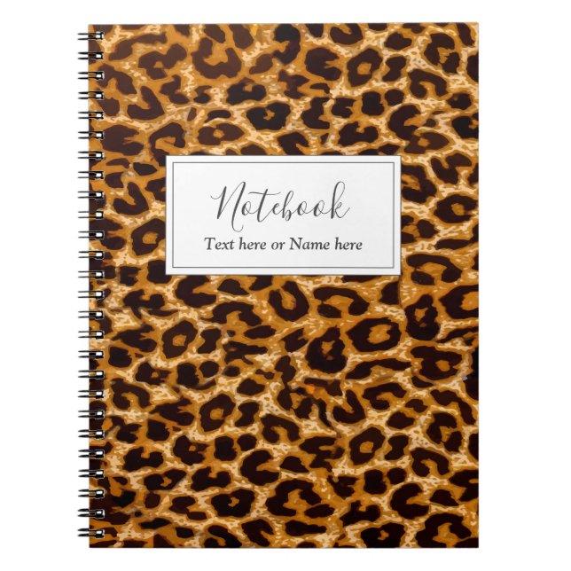 Carnet Empreinte de léopard cheetah poster de animal (Devant)