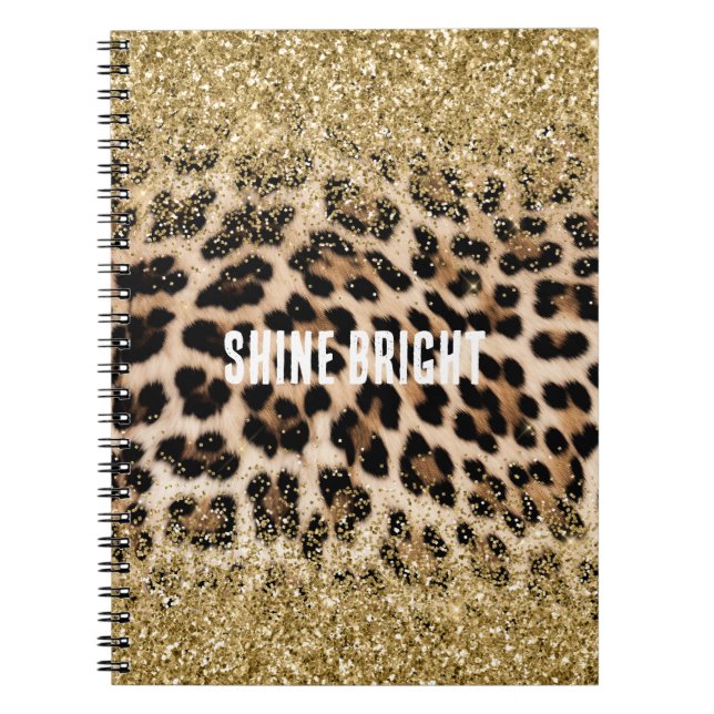 Carnet Empreinte de léopard de crème glam Gold Parties sc (Devant)