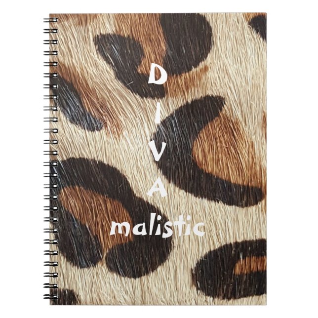 CARNET Empreinte de léopard DIVAmaliste (Devant)