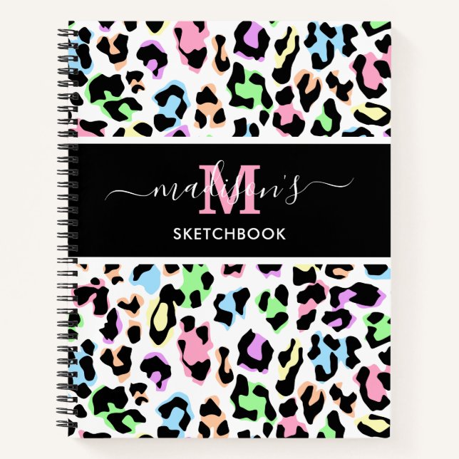 Carnet empreinte de léopard Monogram Artist Sketchbook (Devant)
